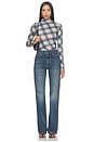 view 5 of 4 Joelle Top in Navy Saige Plaid