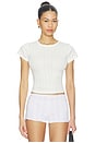 view 1 of 5 Mickey Tee in White Pointelle