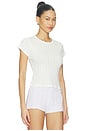 view 2 of 5 Mickey Tee in White Pointelle