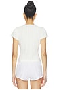 view 4 of 5 Mickey Tee in White Pointelle