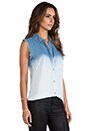 view 2 of 5 Willa Cut-Off Ombre Top in Bleach Wash