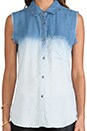 view 4 of 5 Willa Cut-Off Ombre Top in Bleach Wash