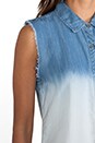 view 5 of 5 Willa Cut-Off Ombre Top in Bleach Wash