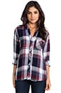 view 1 of 5 Hunter Button Down in Wine/White in Wine & White