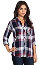 view 2 of 5 Hunter Button Down in Wine/White in Wine & White