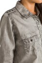 view 5 of 6 Halle Antique Wash Denim Button Down in Charcoal