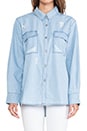 view 4 of 5 Brendan Boyfriend Denim Button Down in Distressed Wash