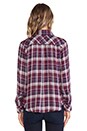 view 3 of 5 Kendra Button Down in Maroon & Gray