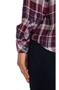 view 5 of 5 Kendra Button Down in Maroon & Gray