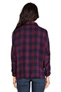 view 3 of 4 Maddox Dolman Button Down in Navy & Wine