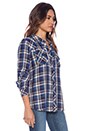 view 2 of 4 Kendra Button Down in Sky & Navy & White