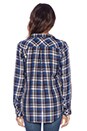 view 3 of 4 Kendra Button Down in Sky & Navy & White