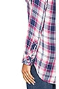 view 4 of 4 Hunter Button Down in White & Navy & Berry