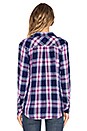 view 3 of 4 Hunter Button Down in Navy & Magenta & White