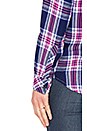 view 4 of 4 Hunter Button Down in Navy & Magenta & White