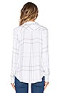 view 3 of 4 Hunter Button Down in White & Charcoal