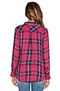 view 3 of 4 Hunter Button Down in Cranberry & Navy & White