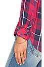 view 4 of 4 Hunter Button Down in Cranberry & Navy & White