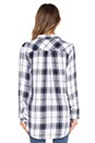 view 3 of 4 Hunter Button Down in White & Oxford Blue