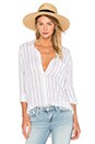 view 1 of 3 Charli Button Down in White & Ink Stripe