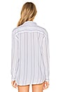 view 3 of 5 Daniella Button Down in White & Patriot Stipe