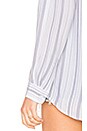 view 5 of 5 Daniella Button Down in White & Patriot Stipe