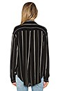 view 3 of 5 Button Down in Black & Mocha Stripe