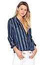 view 1 of 5 CHEMISE CARTER in Indigo Block Stripe