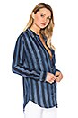 view 2 of 5 CHEMISE CARTER in Indigo Block Stripe