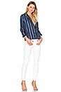 view 4 of 5 CHEMISE CARTER in Indigo Block Stripe
