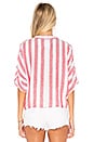 view 3 of 4 Thea Tie Front Button Up in Seville Stripe