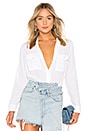view 1 of 4 Rhett Silk Button Down Blouse in White