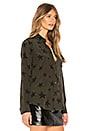 view 2 of 4 BLOUSE EN SOIE KATE in Sage & Black Stars