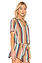 view 2 of 4 Maui Button Down Top in Farrah Stripe