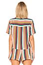 view 3 of 4 Maui Button Down Top in Farrah Stripe