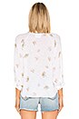 view 3 of 4 Natalie Button Down Top in White Vintage Palms