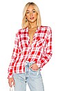 view 1 of 4 Hunter Button Down in Candy Apple & White