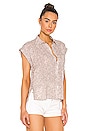 view 2 of 4 Whitney Button Down Top in Sand Cheetah