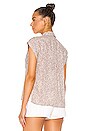 view 3 of 4 Whitney Button Down Top in Sand Cheetah