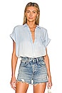 view 1 of 4 Lex Short Sleeve Button Up in Light Vintage Dip Dye