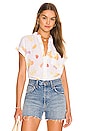view 1 of 4 Whitney Short Sleeve Button Up in Cut Out Fruits