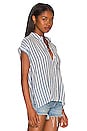 view 2 of 4 Whitney Short Sleeve Button Up in Echo Stripe