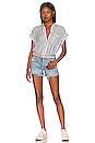 view 4 of 4 Whitney Short Sleeve Button Up in Echo Stripe