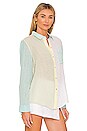 view 2 of 4 Ellis Button Up Shirt in Mint Color Block