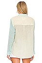 view 3 of 4 Ellis Button Up Shirt in Mint Color Block