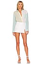 view 4 of 4 Ellis Button Up Shirt in Mint Color Block