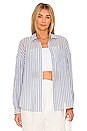 view 1 of 4 Janae Button Up Shirt in Lighthouse Stripe