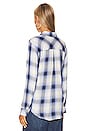 view 3 of 4 Hunter Button Down Top in Navy Ivory Ice
