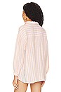 view 3 of 4 Clio Button Up Shirt in Clementine Stripe