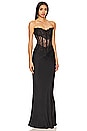 view 2 of 3 Corset Maxi Dress in Black